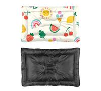 Hightopup Colourful Fruit Flower Sun Rainbow Pet Mat Rectangle Cat Bed Dog Outdoor Bed Non Slip Bottom Dog Accessories Multi Scenario Multi Model Washable Cat Beds Gift Printed Pads 60 X 45 cm