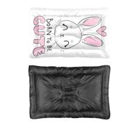 Hightopup Cute Bunny Pink Dog Bed, Cat Beds Dog Rug Non Slip Bottom Settle Mat Portable Large Waterproof Beds Multi Scenario Bedding Gift Printed Dogs Large 90 x 60 cm