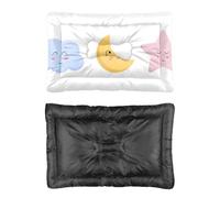 Hightopup Cute Cloud Moon Stars Dog Pet Mat Soft Pet Bed Dog Car Bed Mat Non Slip Bottom Car Essentials for Dogs Multi Scenario Multi Model Warm Gift Printed Beds for Dogs 60 X 45 cm