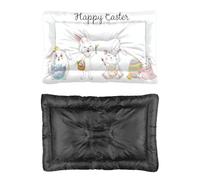 Hightopup Cute Easter Rabbit Dog Bed, Dog Beds Bed Cover Non Slip Bottom Cosy Washable Medium Multi Scenario Pet Bedding Gift Printed Beds Medium 90 x 60 cm