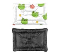 Hightopup Cute Little Flower Frog Dog Bed, Dog Crate Bed Crate Non Slip Bottom Tough Washable Medium Multi Scenario Bedding Gift Printed Mat 60 X 45 cm