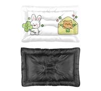 Hightopup Cute Rabbit Bear Good Luck Dog Bed, Dog Crate Pet Mat Non Slip Bottom Tough Bed Chew Proof Multi Scenario Large Furniture Gift Printed Puppy Beds 90 x 60 cm