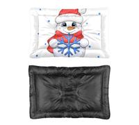 Hightopup Cute Snowman Red Cat Pad Non Slip Bottom Unique Dog Bed Cat Mats for Sleeping Dog Room Furniture Multi Scenario Multi Model Mat Bed Gift Printed Pet Travel Mat 24× 18 Inch