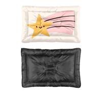 Hightopup Cute Yellow Shooting Star Dog Bed, Dogs Bed Dog Cover Non Slip Bottom Flat Waterproof Multi Scenario Pet Bedding Gift Printed Dogs Beds Medium 60 X 45 cm