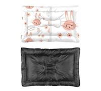 Hightopup Easter Rabbit Flower Dog Bed, Cat Beds Outdoor Dog Bed Non Slip Bottom Cosy Medium Washable Multi Scenario Bedding Gift Printed Beds Large 90 x 60 cm