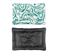 Hightopup Green Heart Line Dog Bed, Dogs Bed Dog for Car Boot Non Slip Bottom Tough Medium Washable Multi Scenario Large Furniture Gift Printed Beds Large 60 X 45 cm
