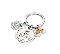 Hightopup Keyring 40th birthday gifts for women/men personalised 40 years old birthday keychain ideas 40th birthday gift presents for her/him 40th birthday gifts for friends 40 and fabulous