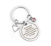 Hightopup Keyring leaving gifts for colleagues women keychain friendship retirement birthday thank you sorry your new job work funny end of term bestie, Silver-11.3-3