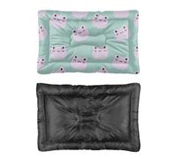 Hightopup Lilac Frog Face Dog Bed, Dog Crate Bed Cover Non Slip Bottom Settle Mat Portable Large Waterproof Beds Multi Scenario Pet Bedding Gift Printed Pet 90 X 60 cm