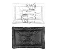 Hightopup Line Bunny Cup Dog Bed, Dogs Bed Pet Beds Non Slip Bottom Comfort Dog Waterproof Multi Scenario Furniture Gift Printed Beds Medium 60 X 45 cm
