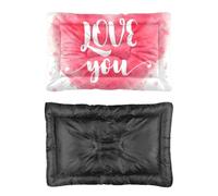 Hightopup Love You for Valentines Day Dog Bed, Dog Mat Pet Mat Non Slip Bottom Fluffy Bed Settle for Multi Scenario Furniture Gift Printed Small 60 X 45 cm