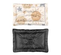 Hightopup Moon Sun Cloud and Stars Crate Pad Generic Pet Bed Mat Dog Bedside Mat Non Slip Bottom Furniture for Pet Multi Scenario Multi Model Waterproof Dog Crate Gift Printed Cat Bed 60 X 45 cm