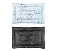 Hightopup Pale Blue Fluffy Bunny Dog Bed, Dog Crate Crate Mat Non Slip Bottom Settle Mat Portable Bed Medium Washable Multi Scenario Pet Bedding Gift Printed Beds Medium 60 X 45 cm