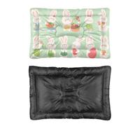 Hightopup Pale Green Easter Bunny Dog Bed, Dog Mat Bed for Car Boot Non Slip Bottom Flat Large Washable Multi Scenario Furniture Gift Printed Big 90 x 60 cm