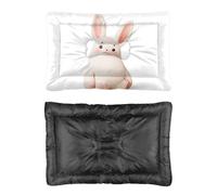 Hightopup Pale Pink Chubby Bunny Dog Bed, Pet Bed Dog Crate Liner Non Slip Bottom Soft Crate Chew Proof Multi Scenario Pet Bedding Gift Printed Medium Dogs 90 x 60 cm