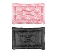 Hightopup Pastel Pink Flamingo Dog Bed, Dog Crate Bed Couch Non Slip Bottom Fluffy Medium Washable Multi Scenario Pet Bedding Gift Printed Pet 60 X 45 cm