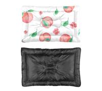 Hightopup Peach and Blossom Dog Bed, Dog Crate Rug Non Slip Bottom Tough Bed Waterproof Mattress Multi Scenario Bedding Gift Printed Pet 90 x 60 cm