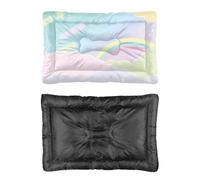 Hightopup Pink Blue Dream Sky Dog Bed, Pet Bed Dog Mattress for Crate Non Slip Bottom Warm Indestructible Multi Scenario Pet Bedding Gift Printed Large Cat 60 X 45 cm