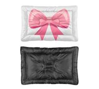 Hightopup Pretty Pink Bow Dog Bed, Cat Beds Dog Couch Bed Non Slip Bottom Soft Crate Washable Multi Scenario Furniture Gift Printed Big 90 x 60 cm