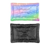 Hightopup Rainbow Starry Sky Dog Bed, Dogs Bed Dog Travel Mat Non Slip Bottom Warm Settle Mat for Multi Scenario Bedding Gift Printed Puppy Beds 60 X 45 cm