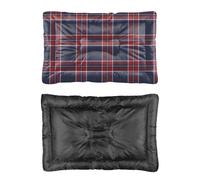 Hightopup Red Black Plaid Dog Bed Non Slip Bottom Portable Pet Mat Waterproof Dog Crate Mat Winter Pet Supplies Multi Scenario Multi Model Crate Pad Gift Printed Corner Bed 36× 24 Inch