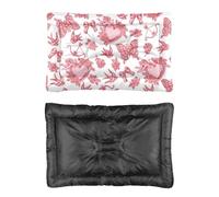 Hightopup Romantic Pink Heart Bow Pet Sleeping Pad Unique Dog Bed Pet Crate Pad Non Slip Bottom Dog Room Accessories Multi Scenario Multi Model Non Slip Plush Bed Gift Printed Cat Pads 90 X 60 cm