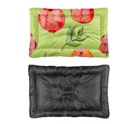 Hightopup Watercolor Peach and Blossom Dog Bed, Dog Crate Bed Mat Non Slip Bottom Settle Mat Portable Waterproof Multi Scenario Pet Bedding Gift Printed Pet 90 x 60 cm