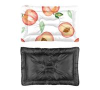 Hightopup Watercolor Peach Dog Bed, Pet Bed Dog Couch Non Slip Bottom Fluffy Beds Medium Washable Multi Scenario Pet Bedding Gift Printed Beds 60 X 45 cm