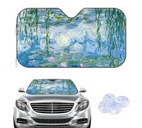 Hightopup Windscreen Sun Shade for Car Inside,Car Windshield Sun Shade Foldable,Suns Screen for Cars Windscreen,Windscreens Shades,New Driver Gifts,Cars Front Window Suns Shades,Oil Painting,140X70CM