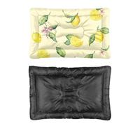 Hightopup Yellow Watercolour Lemons Dog Bed, Dog Mat Crate Mat Non Slip Bottom Soft Crate Medium Bed Washable Multi Scenario Bedding Gift Printed Mattress 60 X 45 cm