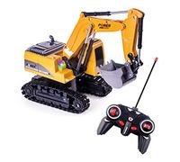 Highttoy 6-Channel 1:24 Remote Control Digger Toy for Kids with Led & Sound