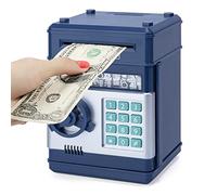 Highttoy ATM Electronic Password Piggy Bank for Kids Age 3+, Navy