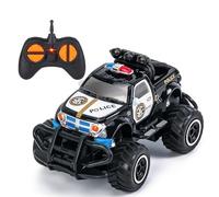 Highttoy Remote Control Car Toys for Kids Age 2+, 2.4GHz 4-Channel Mini Remote Control Police Car, Gifts for Boys Girls, Black