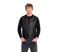 Highway 1 Leather Vest men Black, 4XL