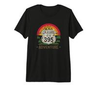 Highway 395 California Mountains are Calling Backpacker Premium T-Shirt