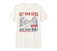 Highway 66 Get Your Kicks Centennial 1926-2026 Road Trip Premium T-Shirt