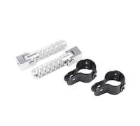 Highway Front Footrest Foot Pegs Pedals Folding Footpeg Clamps For CFMOTO CF 800MT 650MT 700MT 450MT 800 MT 650 700 Accessories Footrests(SILVER)