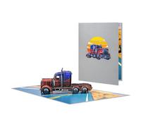 Highway Hero 3D Semi-Truck Pop-Up Greeting Card