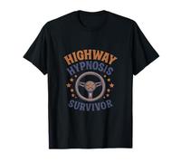 Highway Hypnosis Survivor Retro Trucker Driver Graphic T-Shirt