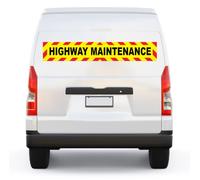 Highway Maintenance Vehicle Warning Sign Magnetic 500mm x 90mm for Lorry HGV Trailer Vehicle External Grade