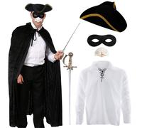 Highway Man Costume and Accessories I Love Fancy Dress White XXXXL