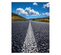 Highway Paint by Numbers Kit for Adults Landscape Craft Kits with Brushe Acrylic Paint Set Canvas for Painting 12 x 16Inch Canvas Wall Art Supplies for Fall Decor, Gifts for Women Room Decor JLYH-3709