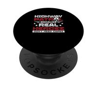 Highway Patrol Because Real Heroes Don't Need Capes Funny PopSockets Adhesive PopGrip