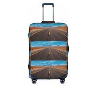 Highway Road in The Desert Landscape Elastic Anti Scratch Suitcase Cover Travel Luggage Protector Dust-Proof for 18-32 Inch Baggage