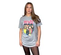 Highway To Hell Circle Logo T Shirt Dress AC/DC Grey XL
