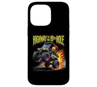 Highway to the 19th Hole Golf Cart Flaming Skull Golfing Case for iPhone 14 Pro Max