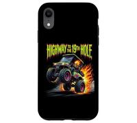 Highway to the 19th Hole Golf Cart Flaming Skull Golfing Case for iPhone XR