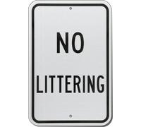 Highway Traffic Supply No Littering Sign Decoration Props Plaque 8X12 Inch