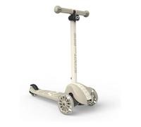 Scoot & Ride Highwaykick 3S Children's Scooter from 3 Years Height Adjustable 2-Way Steering LED Wheels Foldable Scooter for Children 96-130 cm (Ash)
