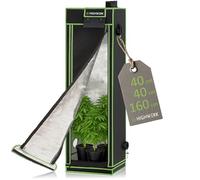 HIGHWERK Grow Tent 40 x 40 x 160 cm, Indoor Grow Tent for Plant Growing, Black Green, Grow Box, Homegrow, Grow Cabinet, Grow Tent, Plant Tent, Propagation Tent, Greenhouse, Indoor Garden